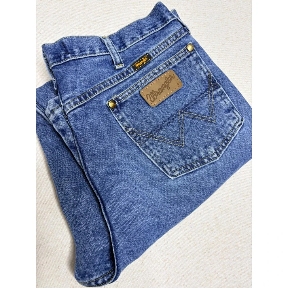 Wrangler George Strait Collection Mens Blue Straight Leg Jeans 35x32 103MGSHD